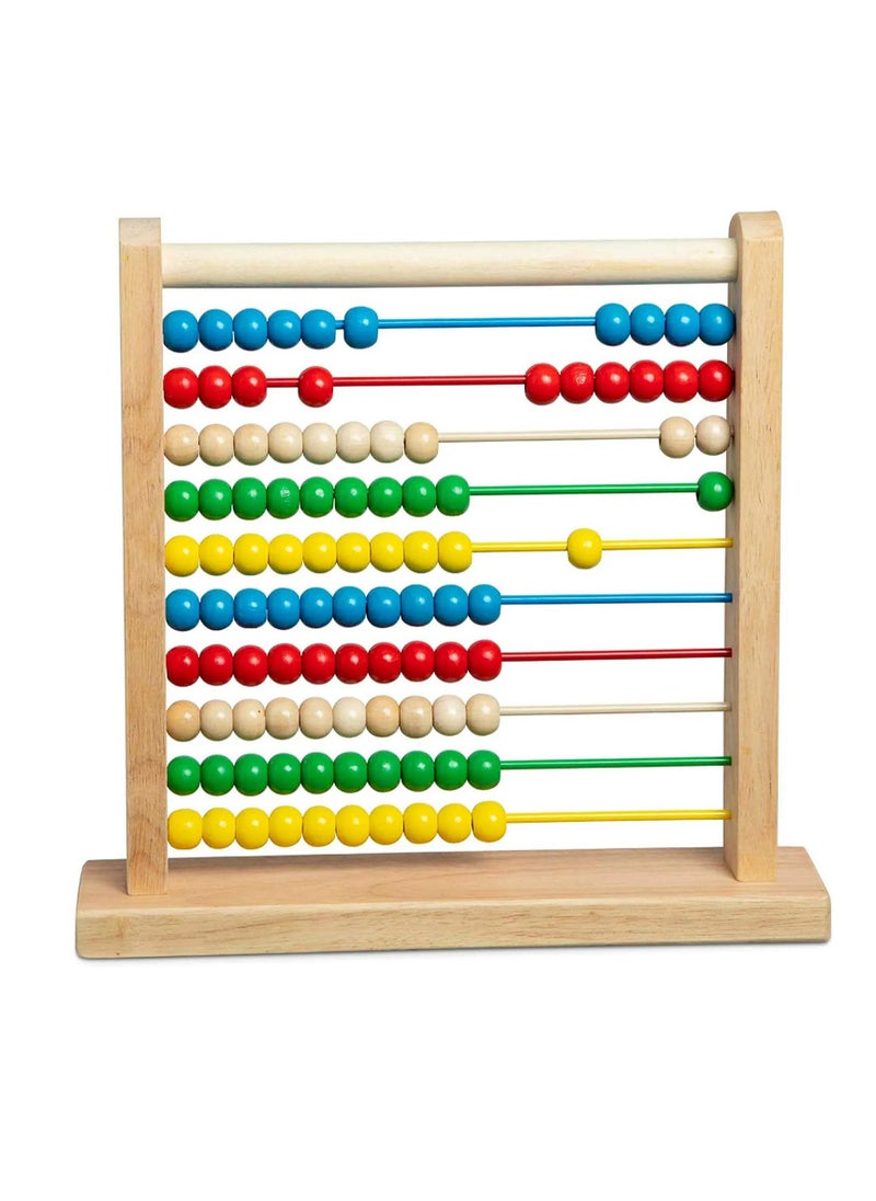 Wooden Abacus - Classic Counting Tool, Colorful Beads for Math & Motor Skills, Ages 3+