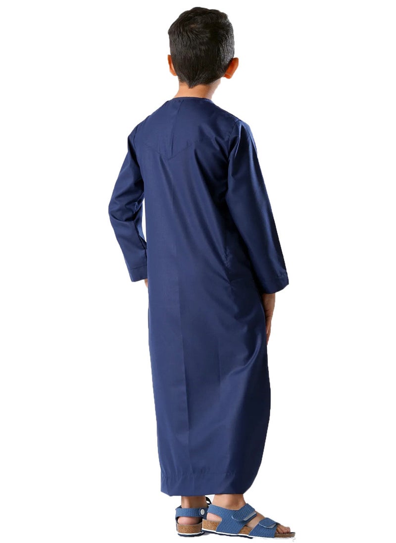 YATHREB Kids Kandoora Thobe: Embrace Tradition with this Arabic Muslim Wear for Boys - Ideal for Islamic Prayers and Stylish Dressing. Superior Craftsmanship for Comfort.