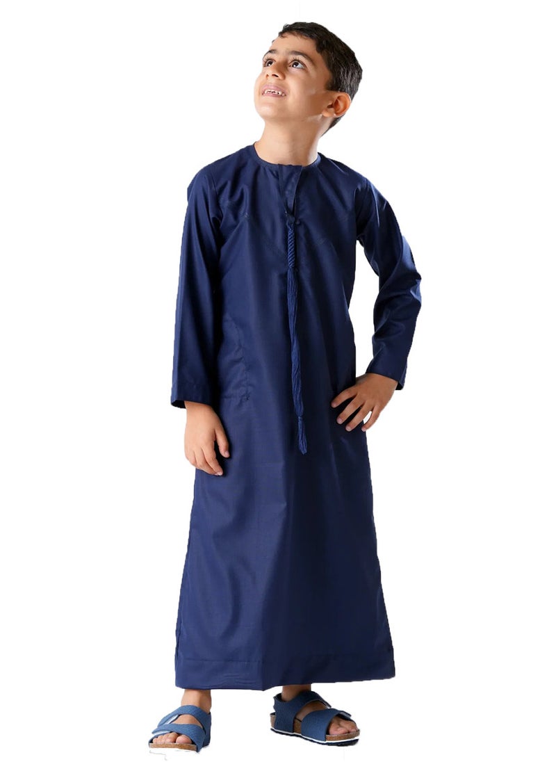 YATHREB Kids Kandoora Thobe: Embrace Tradition with this Arabic Muslim Wear for Boys - Ideal for Islamic Prayers and Stylish Dressing. Superior Craftsmanship for Comfort.