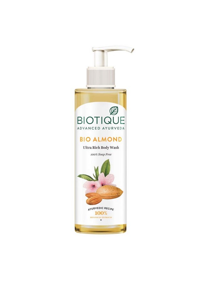 Almond Oil Ultra Rich Body Wash| Maintains Skin’S Natural Ph |100% Botanical Extracts| Soap-Free Body Wash Suitable For All Skin Types | 200Ml