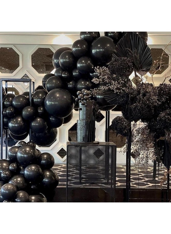 Black Balloons, 140 Pcs Matte Black Balloons Different Sizes Pack Of 18 Inch 12 Inch 10 Inch 5 Inch Black Balloons For Balloon Garland Balloon Arch As Birthday Party Decorations, Black-Y18