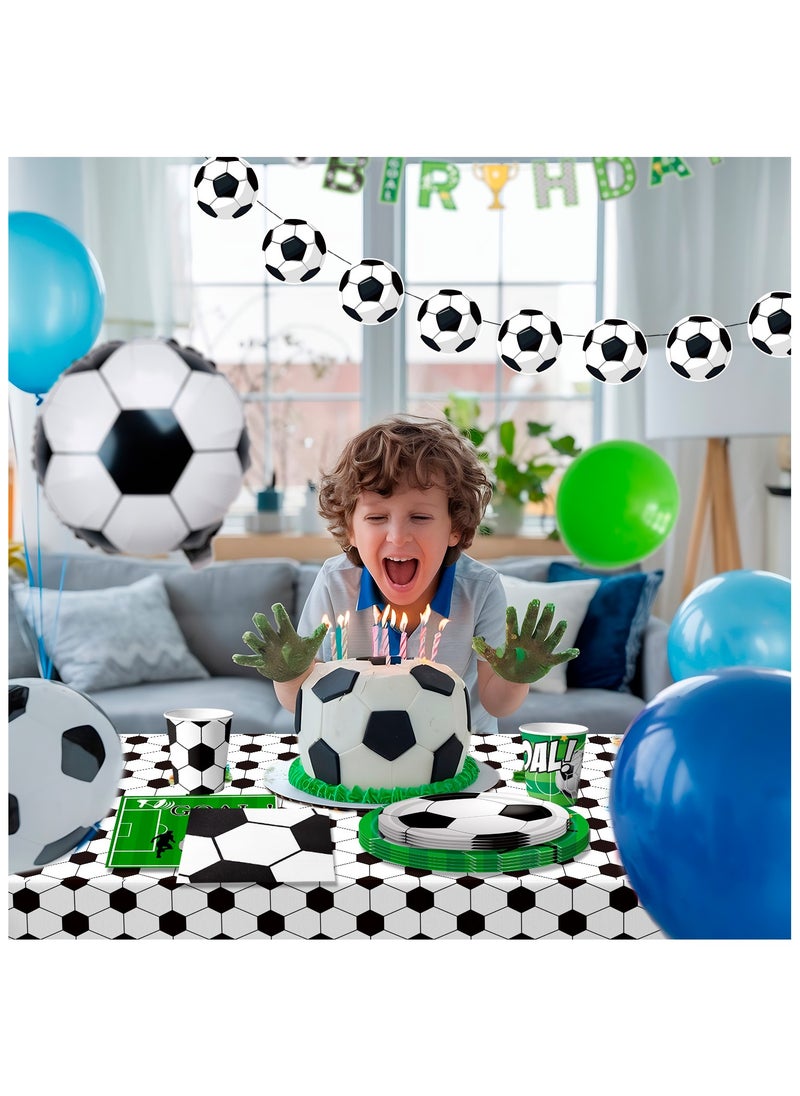 Soccer Party Tableware for 24 People Party Supplies