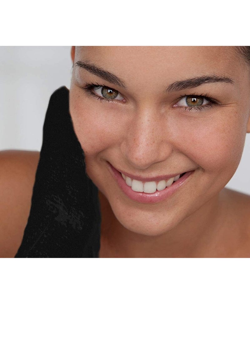 Kessa Exfoliating Glove - Charcoal Black - Microdermabrasion At Home Exfoliating Mits, Removes unwanted dead skin, dirt and grime and Keratosis Pilaris. Great for spray tan removal. (1 Unit)