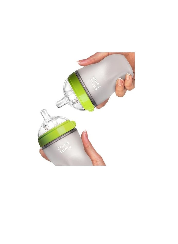 Baby Bottle Double Pack, Green, 8oz