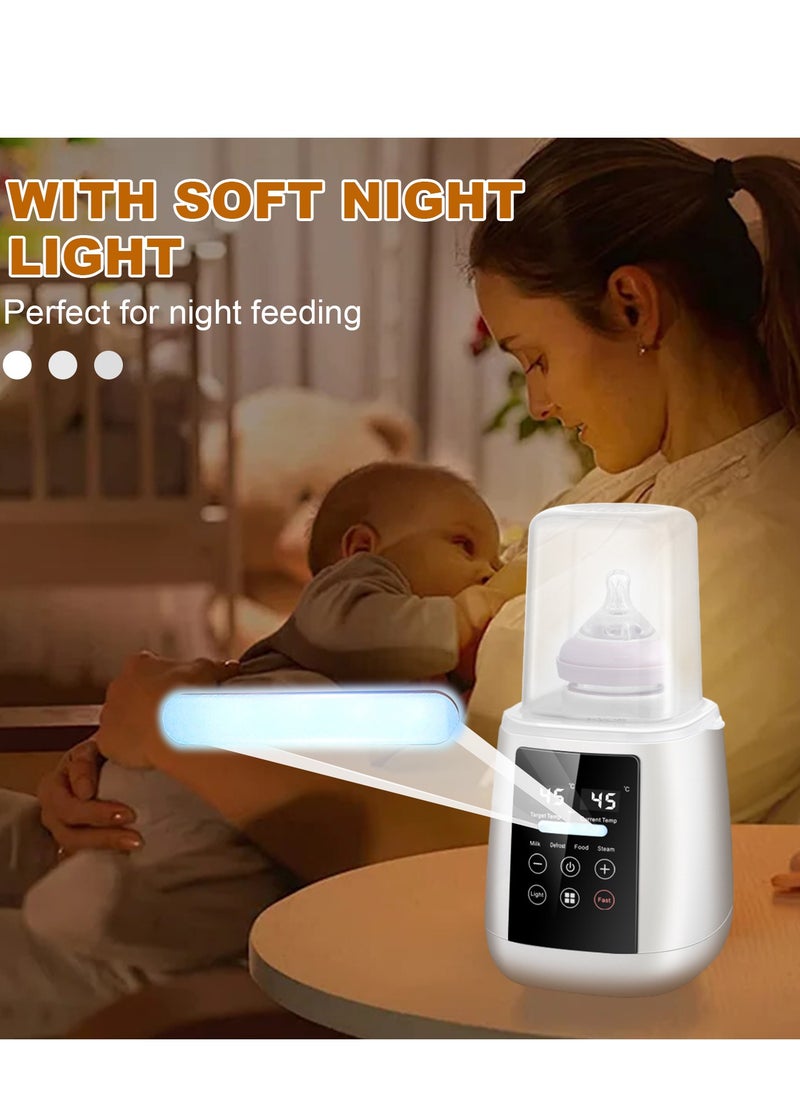 Multifunctional Baby Bottle Warmer, 6-in-1 Fast Baby Keep Warm, Baby Food Heater, 6-in-1 Multi-Functional Baby Bottle Warmer, Fast Baby Milk Warmer for Breast Milk Baby Food, LCD Display