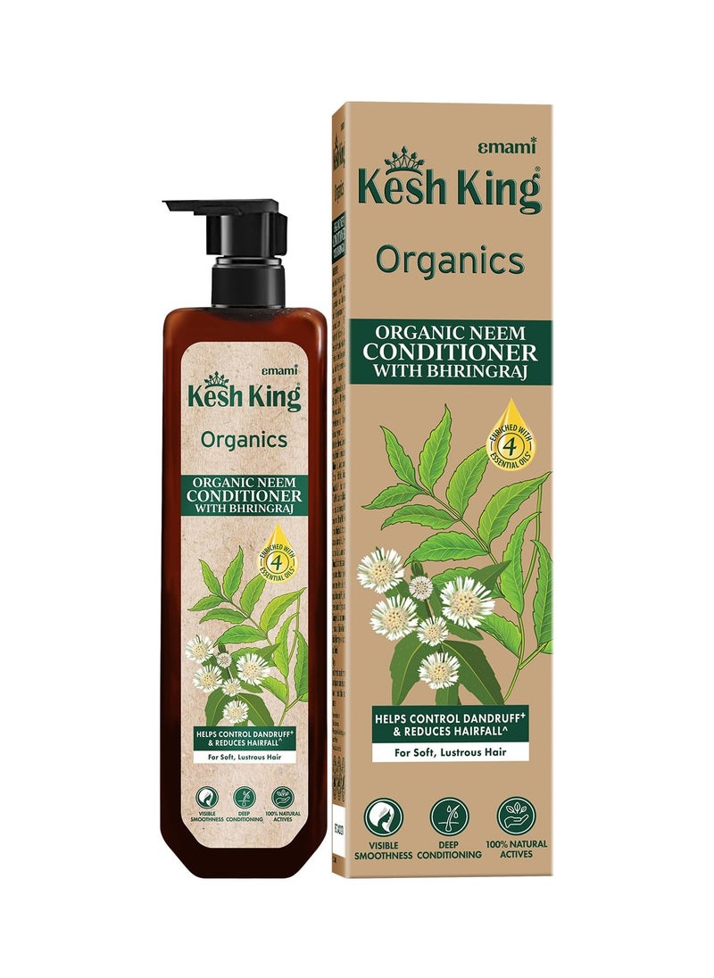 Kesh King Organics Anti Dandruff Conditioner with Organic Neem & Bhringraj, Reduces Hairfall & Revitalizes Scalp for Visibly Soft & Smooth Hair, 200ml