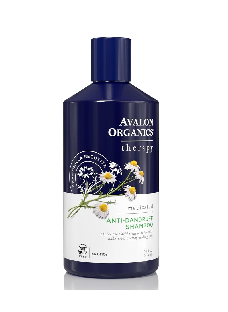 Avalon Organics Therapy Medicated Anti-Dandruff Shampoo 14 Oz 414 ml