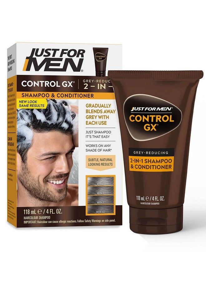 Control Gx Grey Reducing 2-In-1 Shampoo And Conditioner, Gradual Hair Color For Stronger And Healthier Hair, 4 Fl Oz - Pack Of 1 (Packaging May Vary)