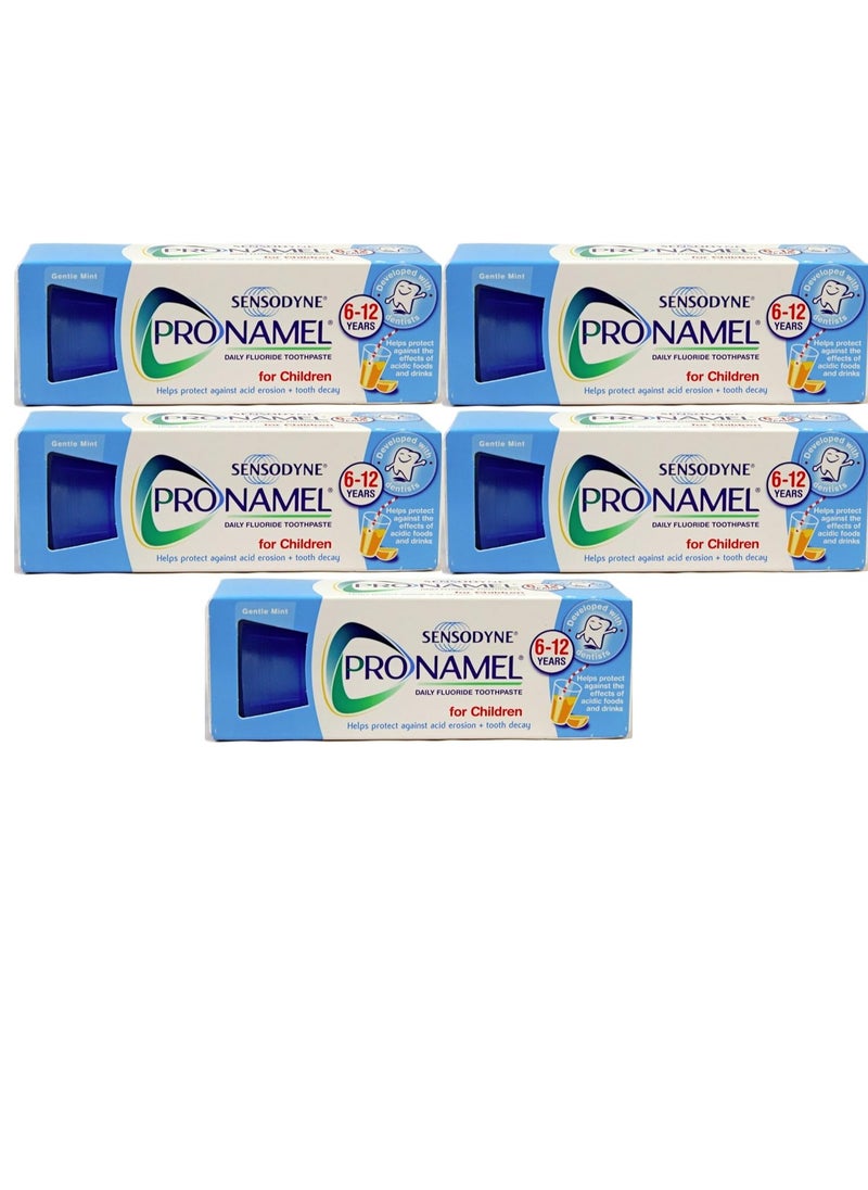 Sensodyne Pronamel Children Daily Fluoride Toothpaste [Pack of 5]