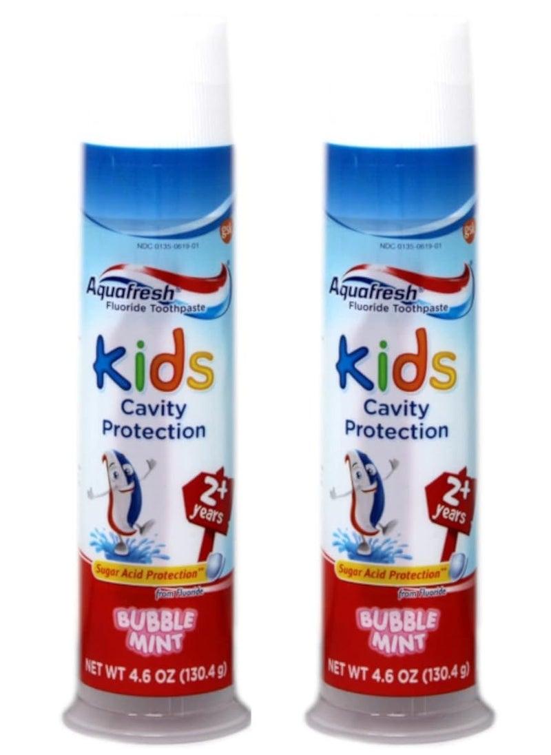 Aquafresh Kids Bubble Mint Pump (Pack of 2)