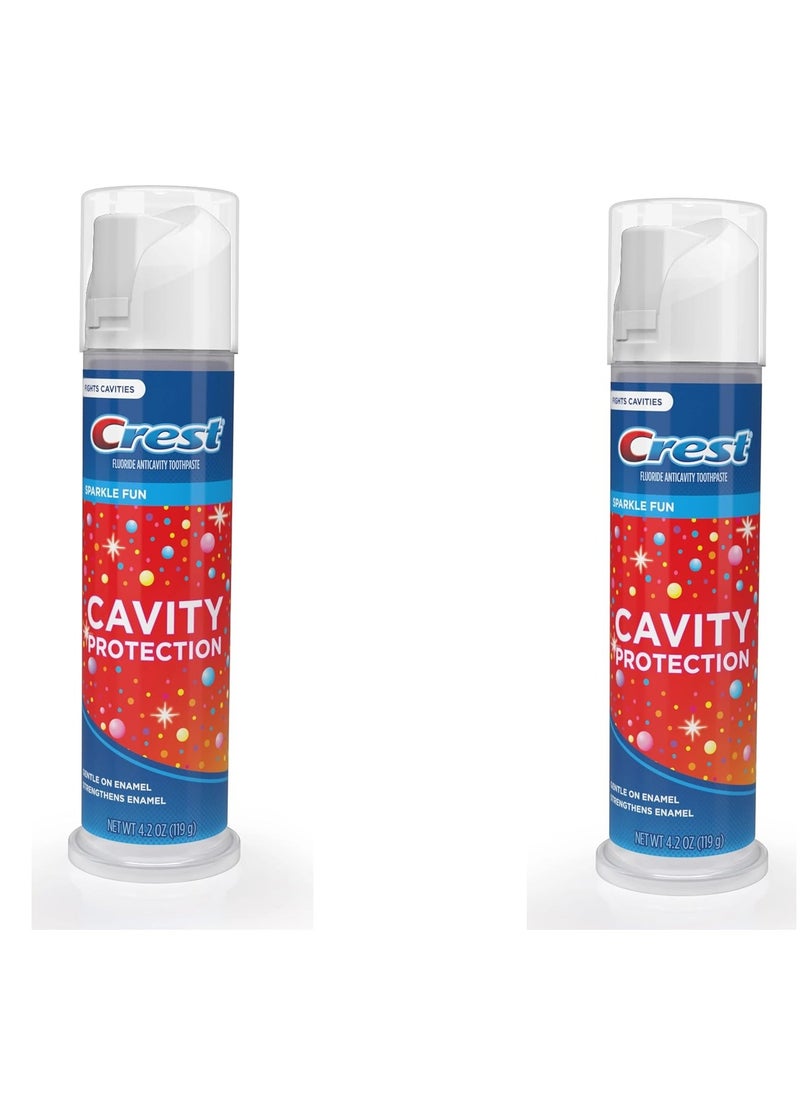 Crest Kids Sparkle Fun Toothpaste Pump 4.2 oz. (pack of 2)