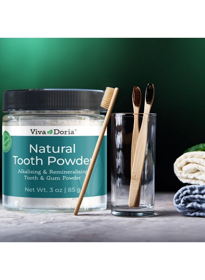 Natural Tooth Powder | Remineralizing Teeth Whitening Powder | Toothpaste Power | Breath Freshener | Refreshing Mint Flavor | 3 Oz Glass Jar