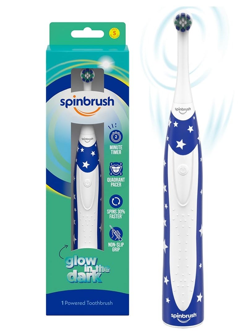 Spinbrush Kids Electric Toothbrush, Glow in The Dark, Battery-Powered