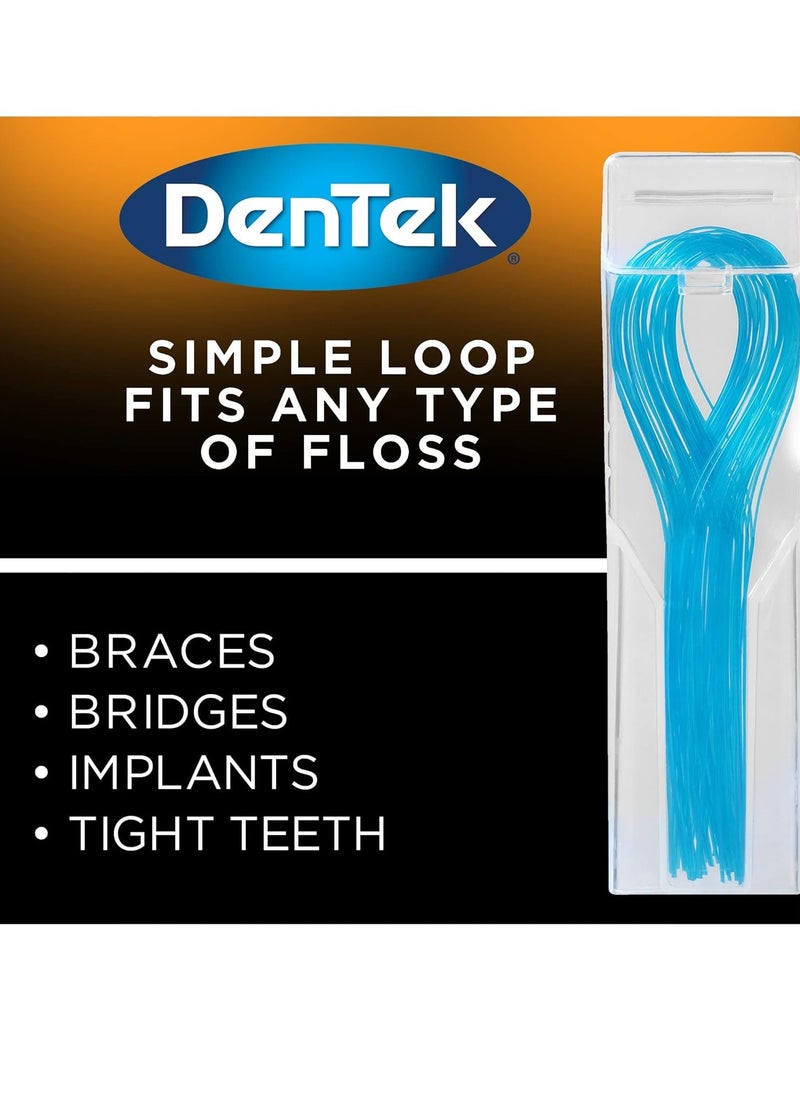 DenTek Floss Threaders | For Braces, Bridges, and Implants | 50 Count (Pack of 1)