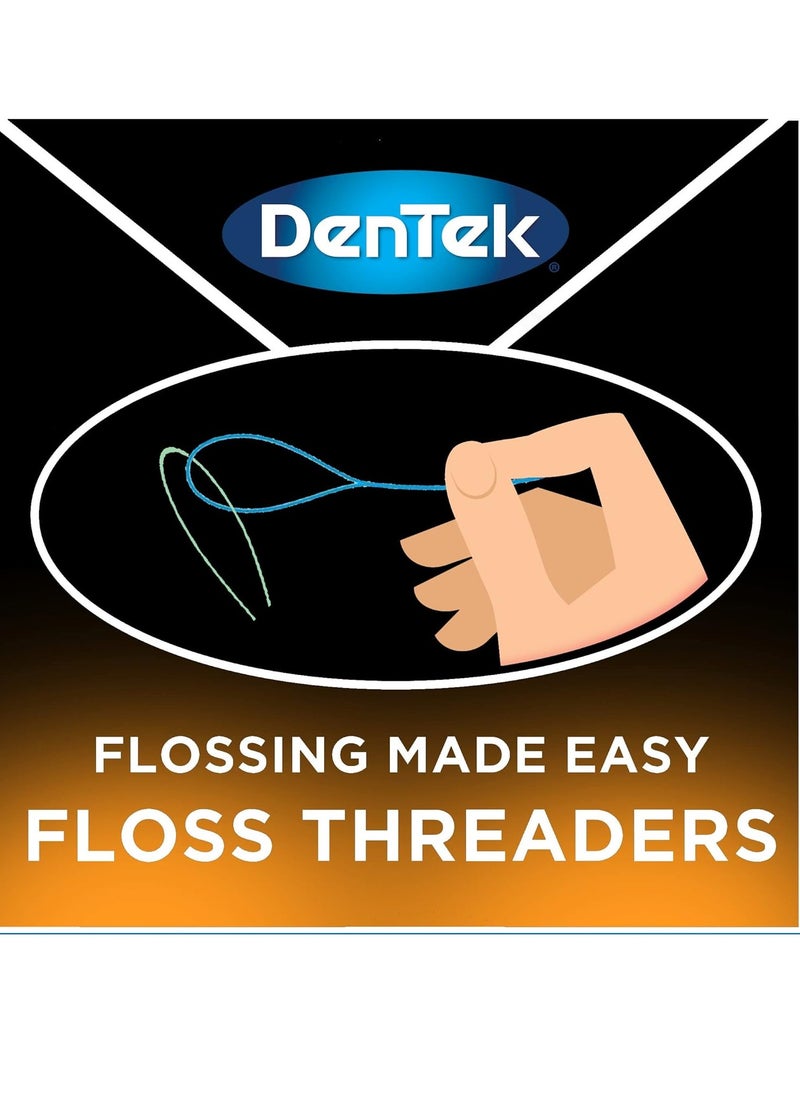 DenTek Floss Threaders | For Braces, Bridges, and Implants | 50 Count (Pack of 1)