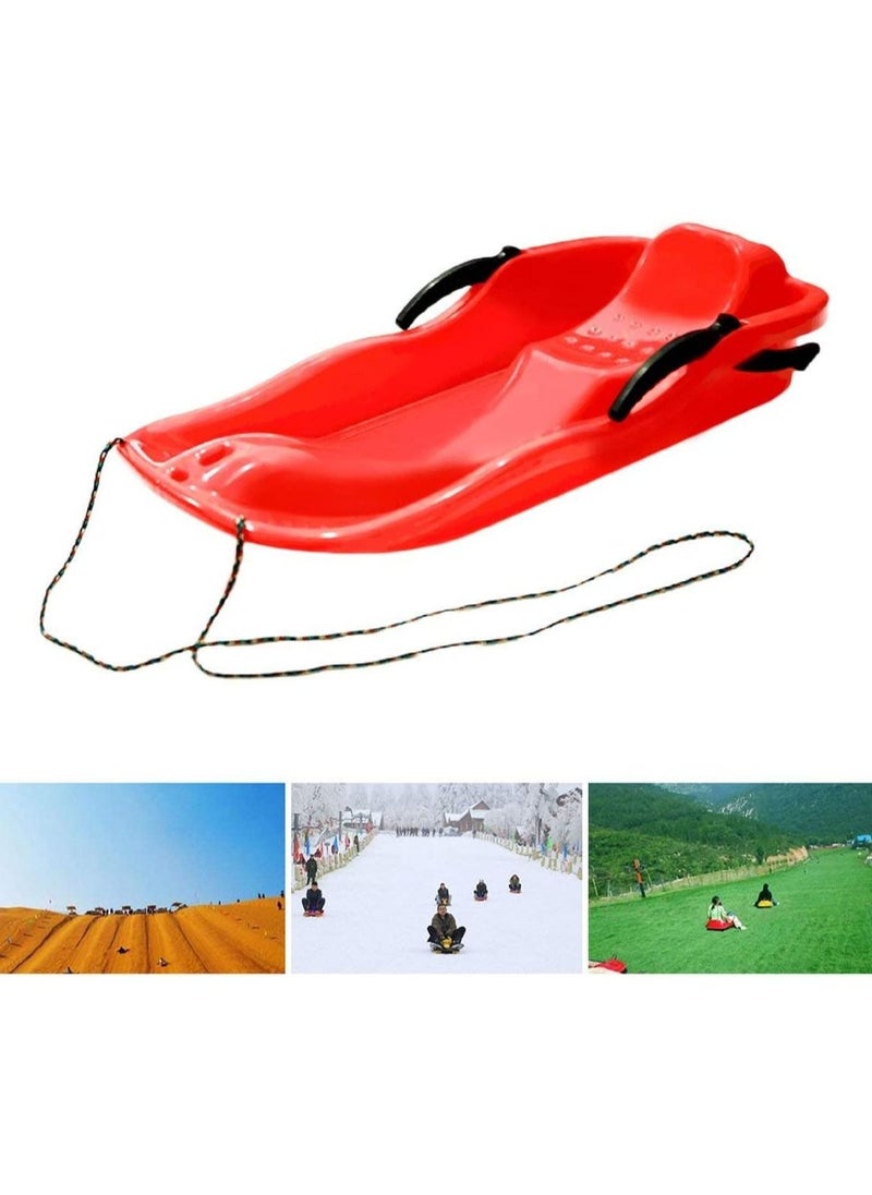 Outdoor Sports Plastic Skiing Boards Sled Luge Snow Grass Sand Board Ski Pad Snowboard With Rope For Double Person