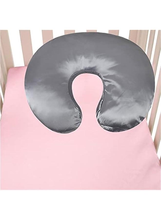 Baby Nursing Pillow Cover Newborn Maternity Breastfeeding Pillow Cover Satin U-Shape Nursing Pillow Breathable Slipcover