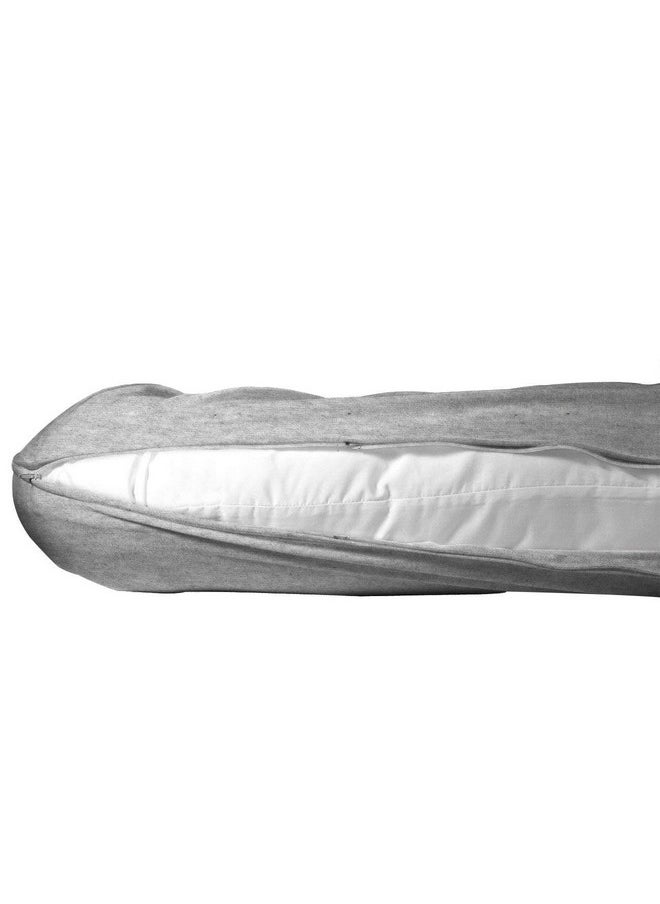 Stretch Jersey Pregnancy/Maternity Pillowcase C-Shape Compatible, 100% Cotton Stretch Jersey, Dual Zippers And Stretch Fabric, Machine Washable, 60