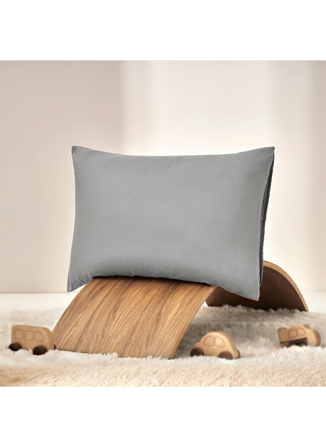 Cotton Toddler Pillowcases - 2 Pack Toddler Travel Pillowcases Machine Washable & Super Soft, 14.5X20 Inches, Gray