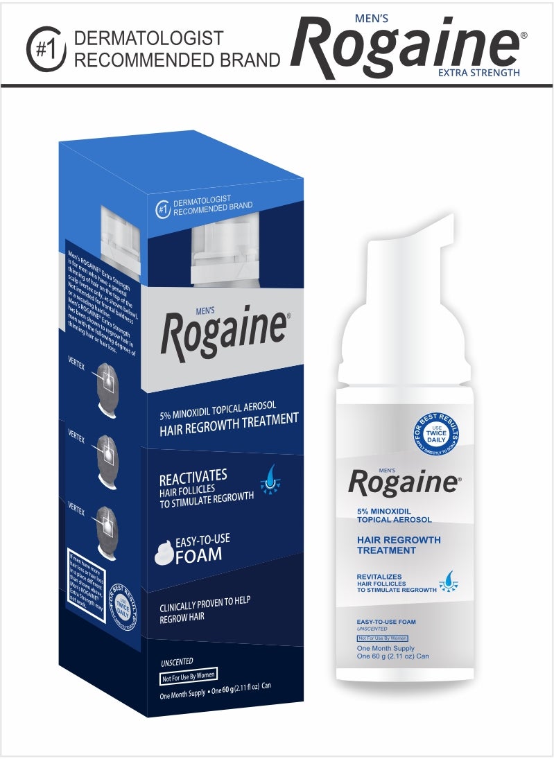 Hair Regrowth with Rogaine 60 GM Foam – Minoxidil Formula for Thinning Hair