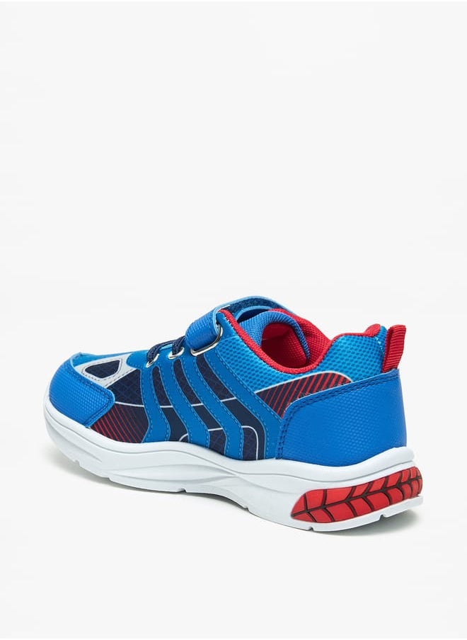 Spider-Man Print Sneakers with Hook and Loop Closure