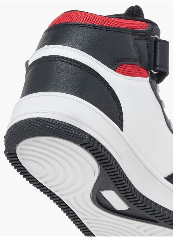 Boys' Logo Detail Sports Shoes with Hook and loop Closure