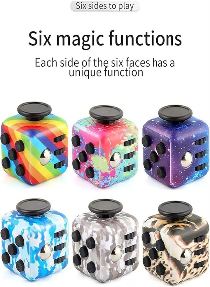 Stress relief magic cube, release pressure magic cube, kill time magic cube set, suitable for adults and children to relieve stress anxiety toys creative gifts, soft material (camouflage color 2PC)