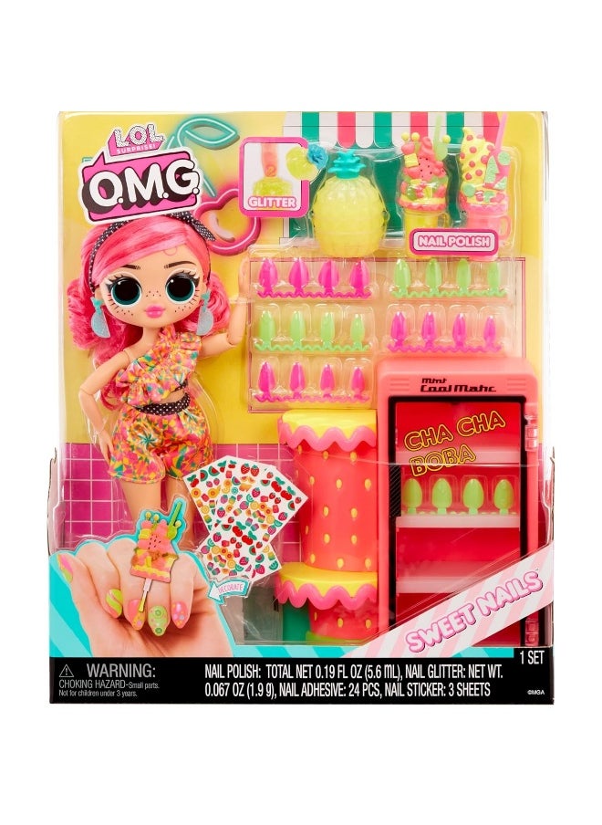 LOL Surprise OMG Sweet Nails Pinky Pops Fruit Shop Fashion Doll & Nails Playset