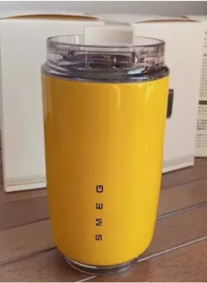 Travel Coffee Mug,Insulated Beverage Cup With Leakproof Lid,Long Lasting Coffee Tumbler With Lid,Travel Coffee Thermos yellow