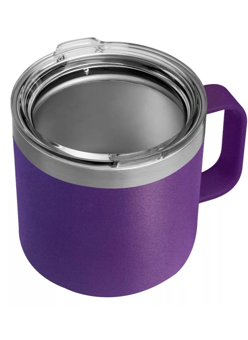 Mug with lid Double-layer stainless steel hot and cold insulation cup 14oz