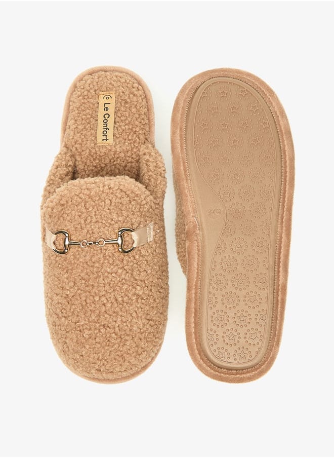 Metal Accent Bedroom Slippers