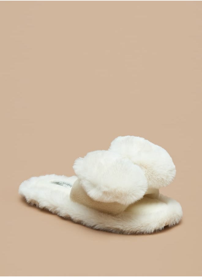 Faux Fur Textured Bedroom Slippers