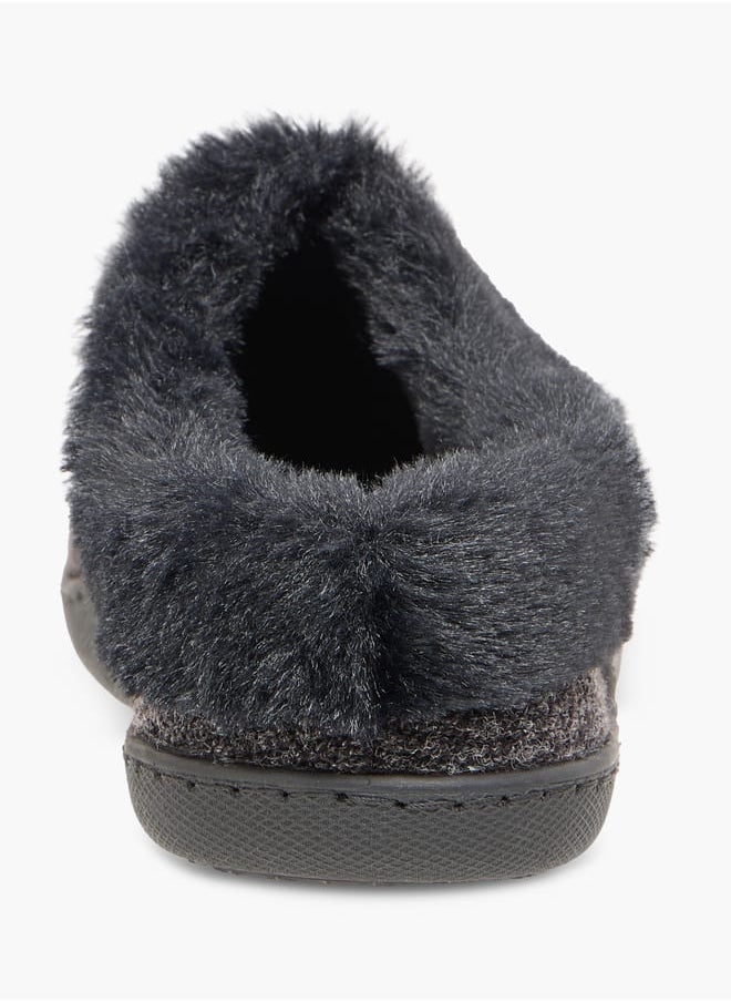 Textured Slip-On Bedroom Slippers