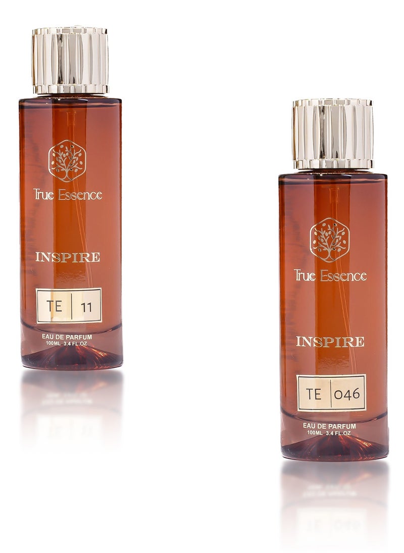 True Essence Combo Pack Of 2 Inspire Collection TE 46 And TE 11 Eau De Parfum 100 ml For Unisex 3.4 ml