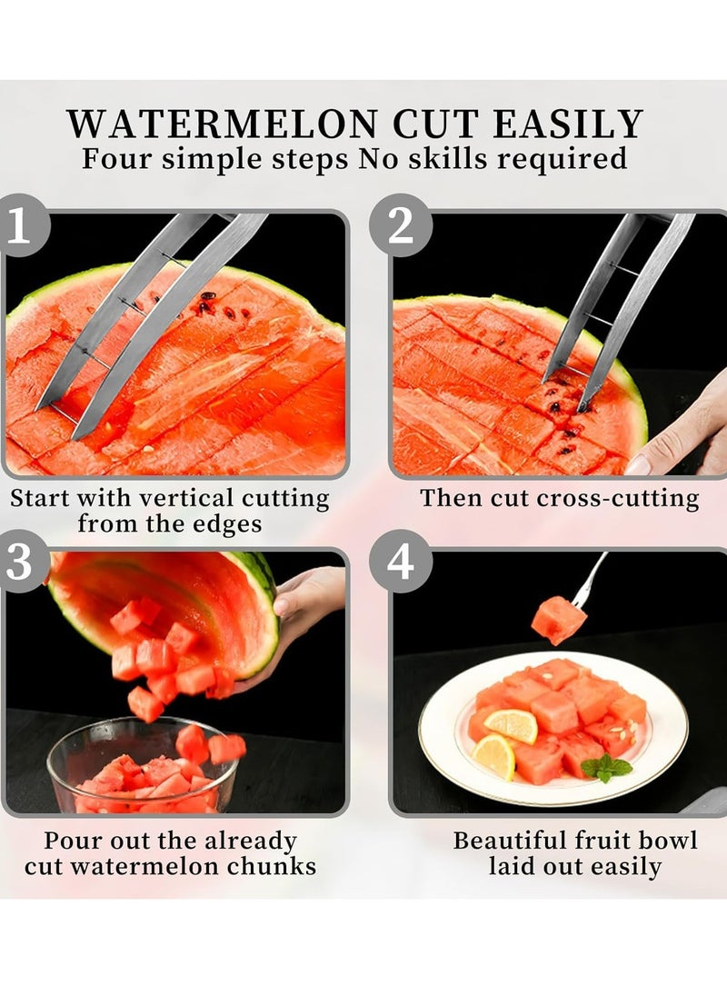 Quickly Safe Watermelon Cutter Slicer Cube Cutter Corer Fruit Vegetable Tools for Kitchen