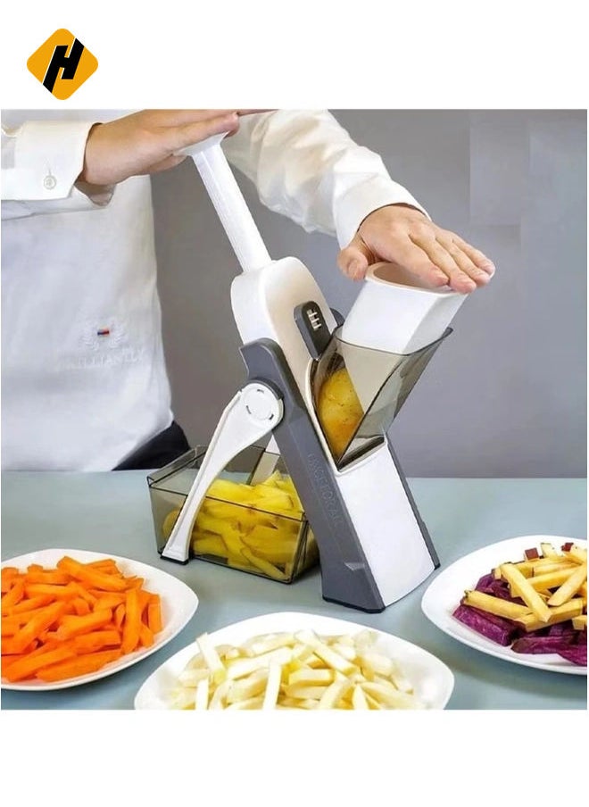 Vegetable Cutter Safe Mandoline Slicer TikTok Adjustable Chopper Multi purpose Food for Kitchen Gray, Lc-Vcutter-gy-060