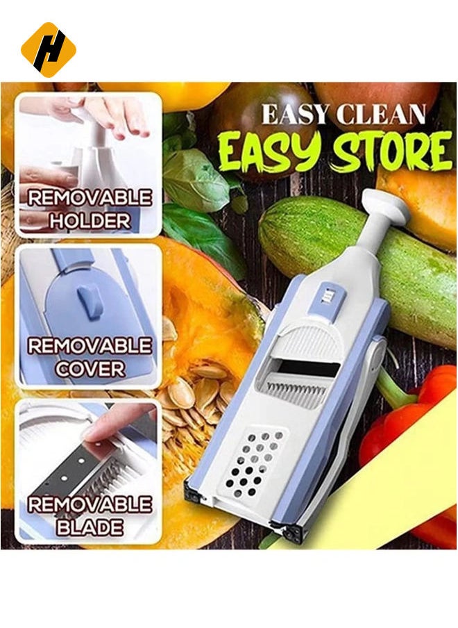 Vegetable Cutter Safe Mandoline Slicer TikTok Adjustable Chopper Multi purpose Food for Kitchen Gray, Lc-Vcutter-gy-060