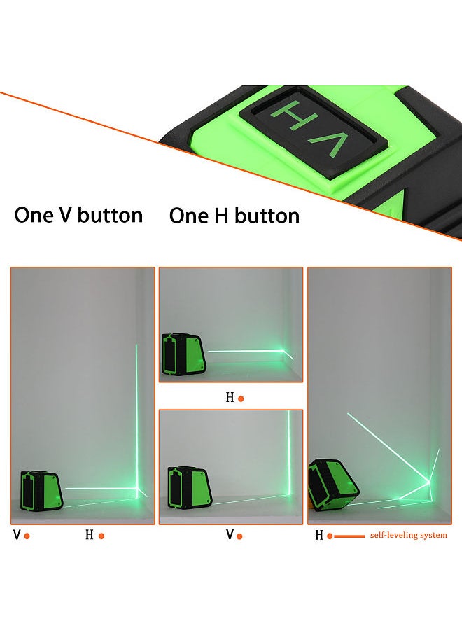 KKmoon Multifunctional 2 Lines Laser Level Large Window Leveling Tool with Sound Alarm Function