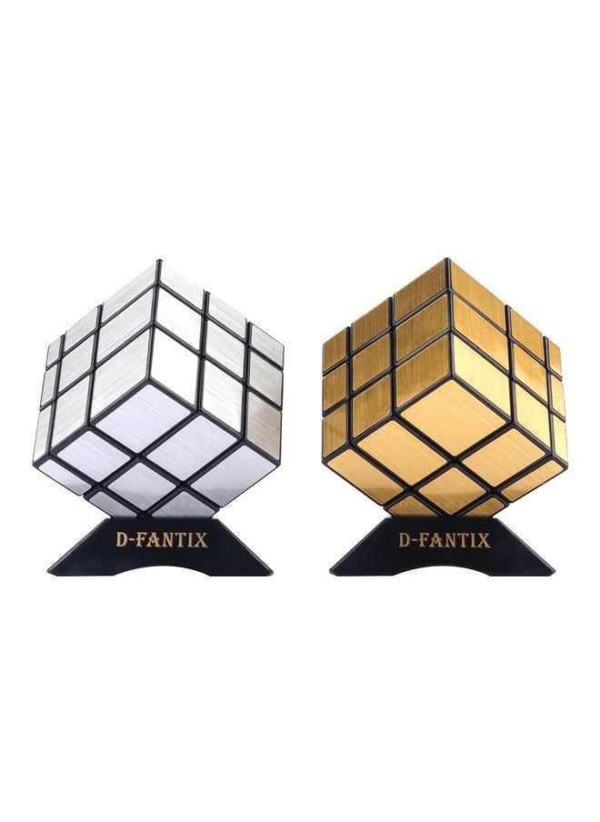 Shengshou 3X3X3 Mirror Cube Set, 2 Pack, Abs Plastics, Puzzle Toys For Kids, Silver, Gold, Unisex, Beginner, 54 Pieces, 2 Items, 1 Set