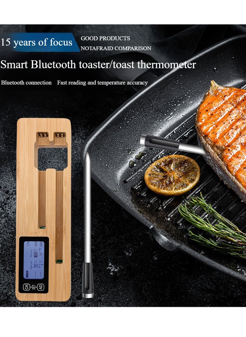 Wireless Meat Thermometer, Bluetooth Meat Thermometer with Waterproof Probe 165FT Wireless Range for BBQ Oven Grill Smoker Rotisserie