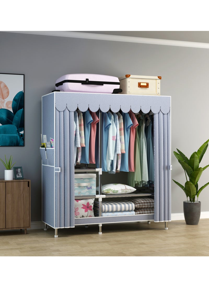 Portable Clothing Wardrobe With Storage Cupboard Organiser 123*170*45