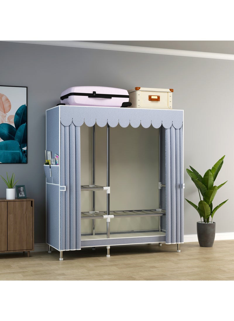Portable Clothing Wardrobe With Storage Cupboard Organiser 123*170*45