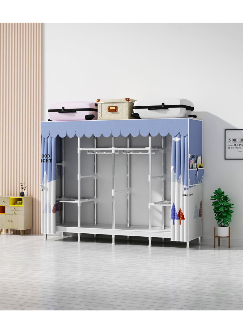 Portable Clothing Wardrobe With Storage Cupboard Organiser 165*170*45