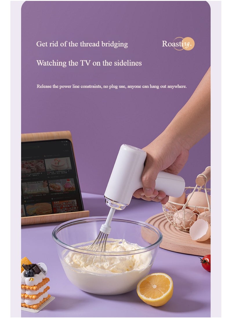 Mixer Household Cream Wireless Electric Automatic Whisk Cake Baking Handheld Charging Mixing Egg Beater