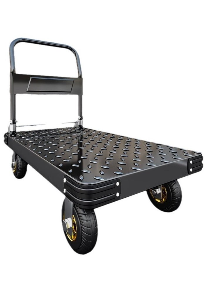 Trolley,Foldable Portable Multifunction Folding Shopping Cart,Flatbed,Small Car Heavy Steel Handcart