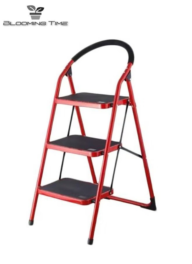 3-Step Folding Step Ladder Black/Red