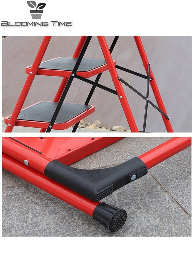 3-Step Folding Step Ladder Black/Red