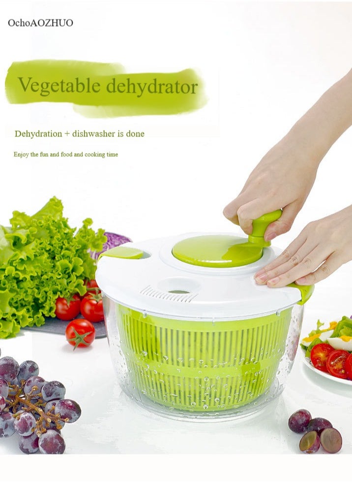 Vegetable Dehydrator Washing Basket Kitchen Supplies Artifact Drain Basket Manual Spinner Fruit And Vegetable Salad Spinner Suitable For Salad Making