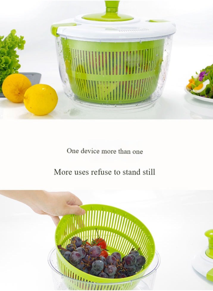 Vegetable Dehydrator Washing Basket Kitchen Supplies Artifact Drain Basket Manual Spinner Fruit And Vegetable Salad Spinner Suitable For Salad Making