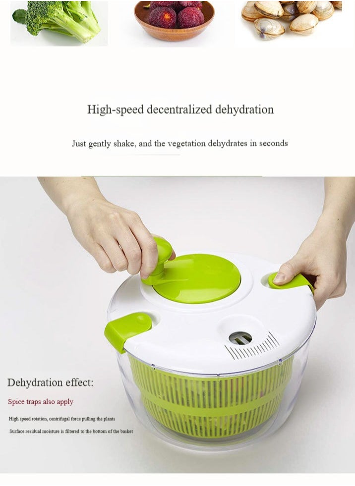 Vegetable Dehydrator Washing Basket Kitchen Supplies Artifact Drain Basket Manual Spinner Fruit And Vegetable Salad Spinner Suitable For Salad Making